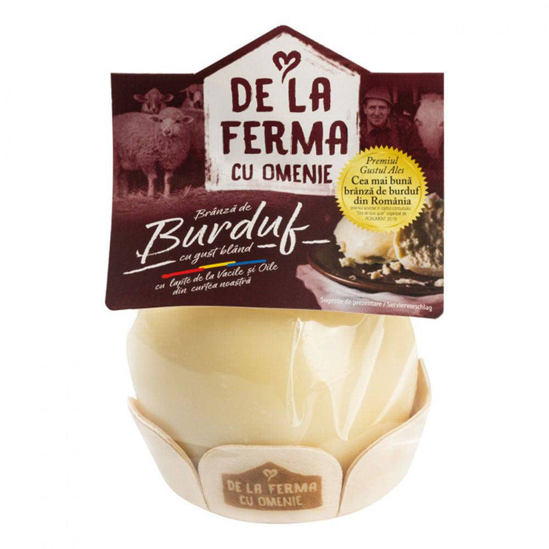 Branza de burduf cu gust bland, De la ferma 350 g